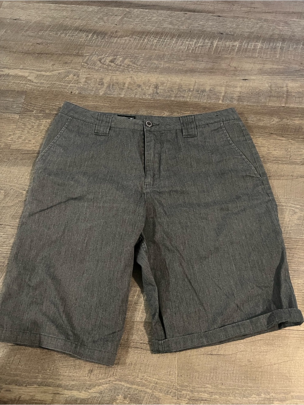 O'Neill Men's Charcoal Flat-Front Shorts